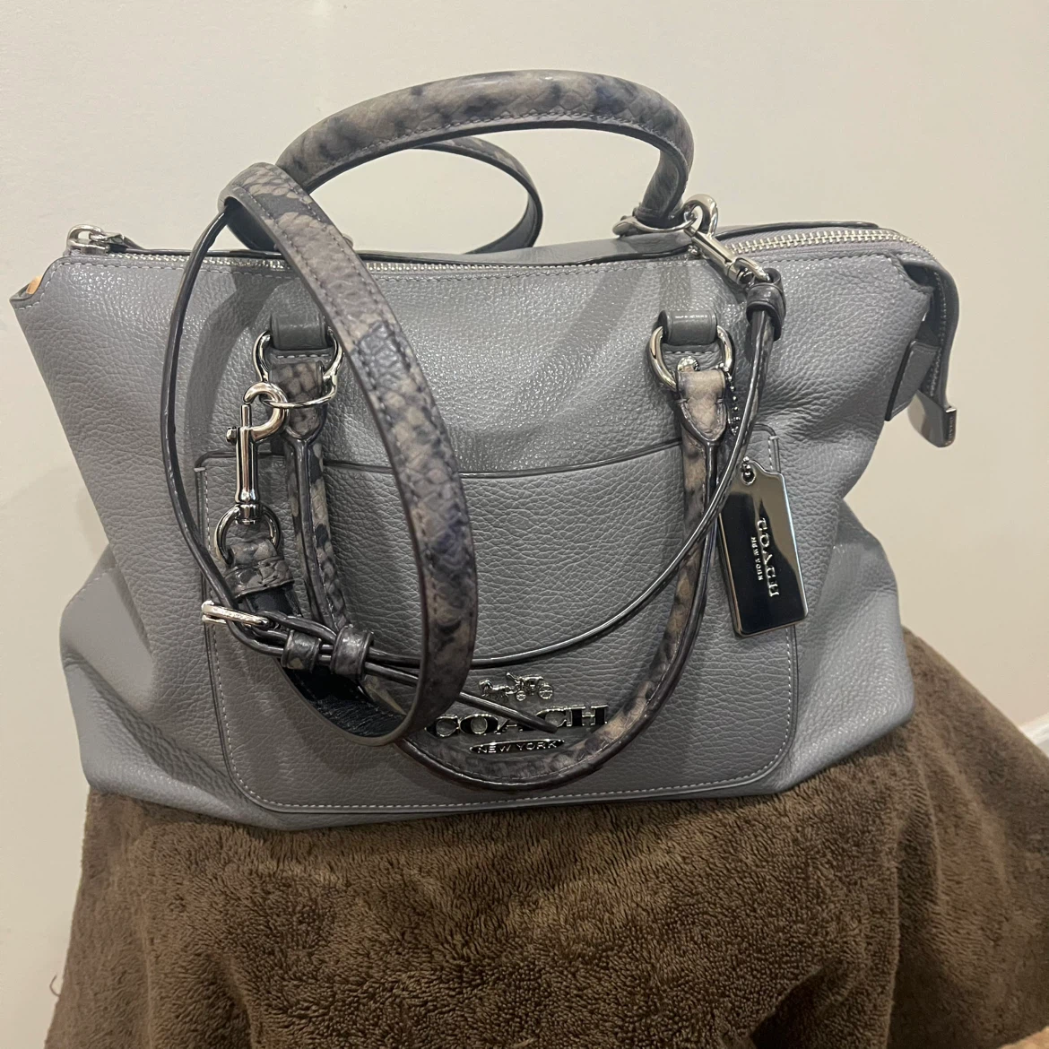 Authentic Coach Leather Satchel Handbag