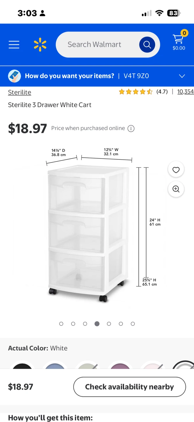 Two Sterilite 3-Drawer and 4 drawer Storage Carts - photo 3