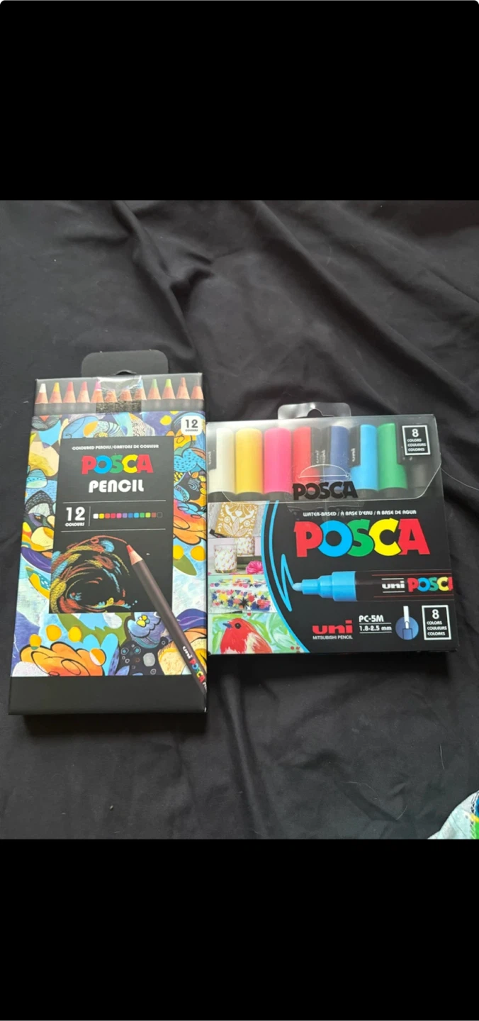 Uni Posca Pencil 12-Set and Marker 8-Set