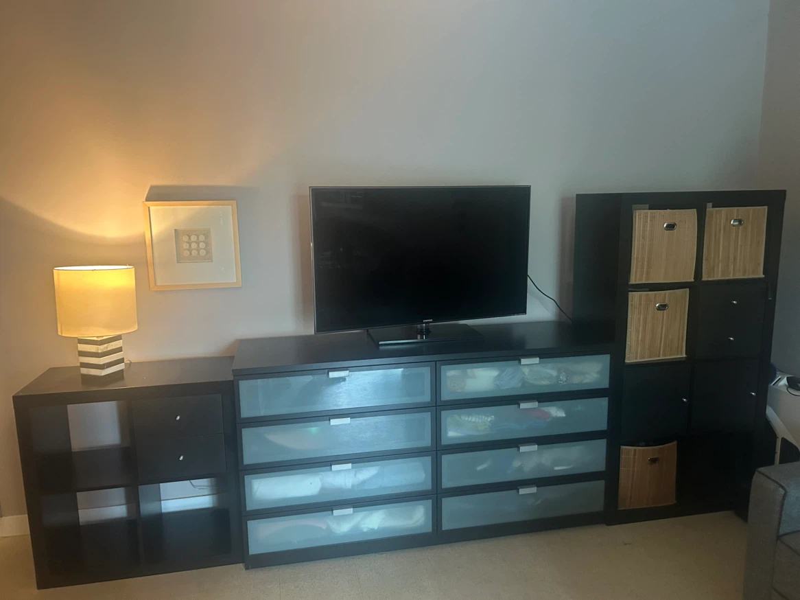IKEA Malm Dresser and Kallax Shelving Unit Set