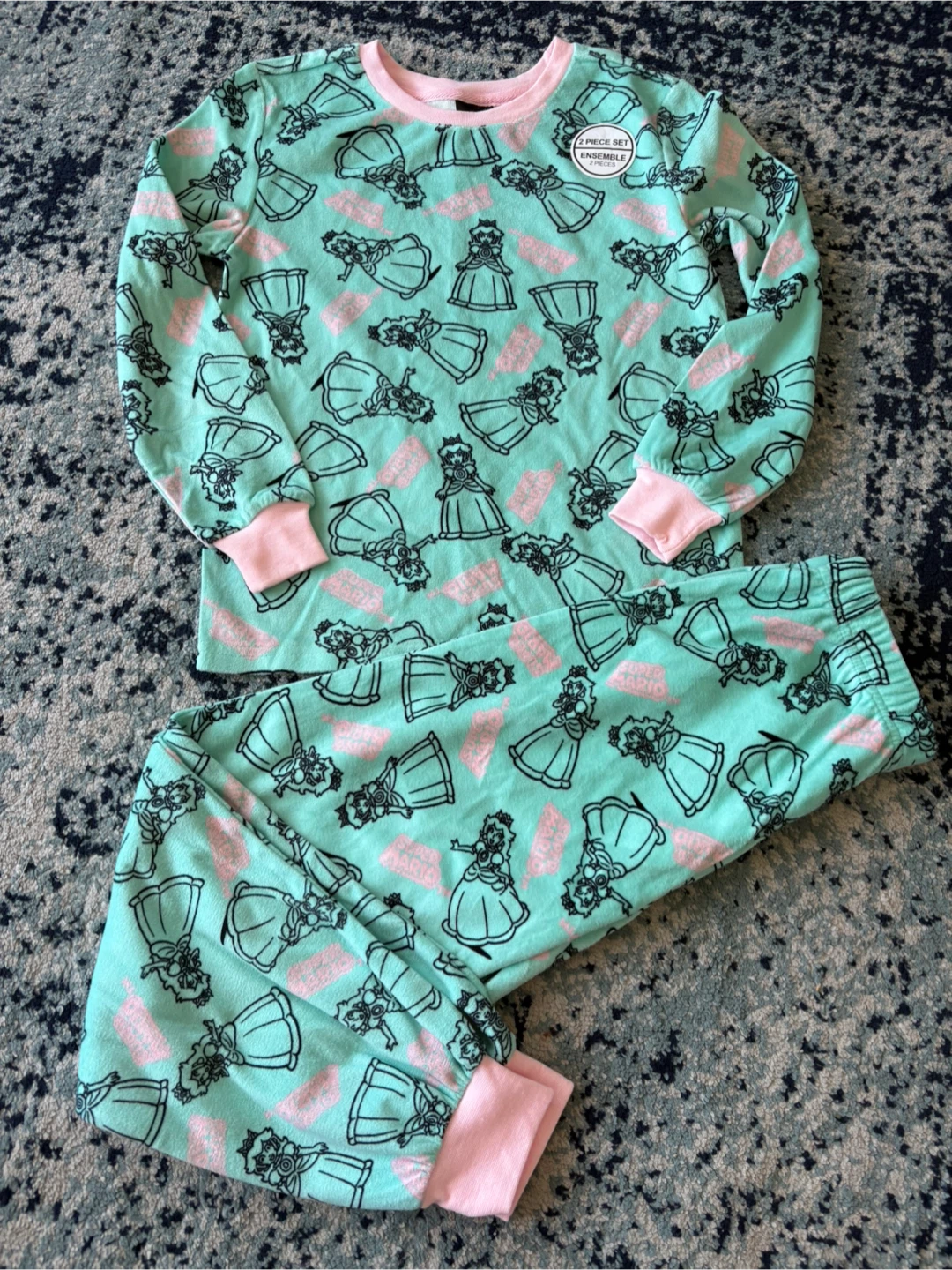 Super Mario Princess Peach 2-Piece Pajama Set - photo 2