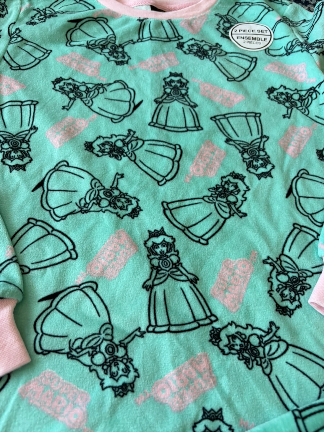 Super Mario Princess Peach 2-Piece Pajama Set - photo 3