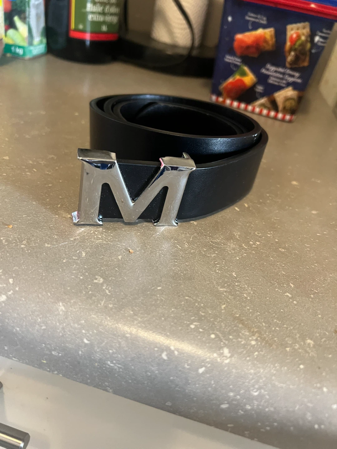 Black Belt with Silver M Buckle - photo 2