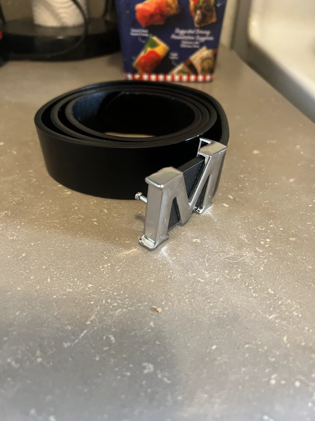 Black Belt with Silver M Buckle - photo 4