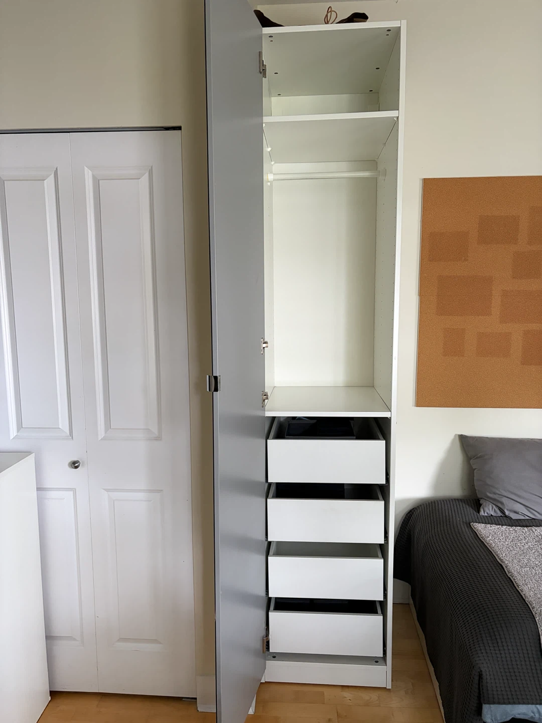 IKEA PAX Wardrobe – 50 cm Wide – Mirror Door + 4 Drawers
