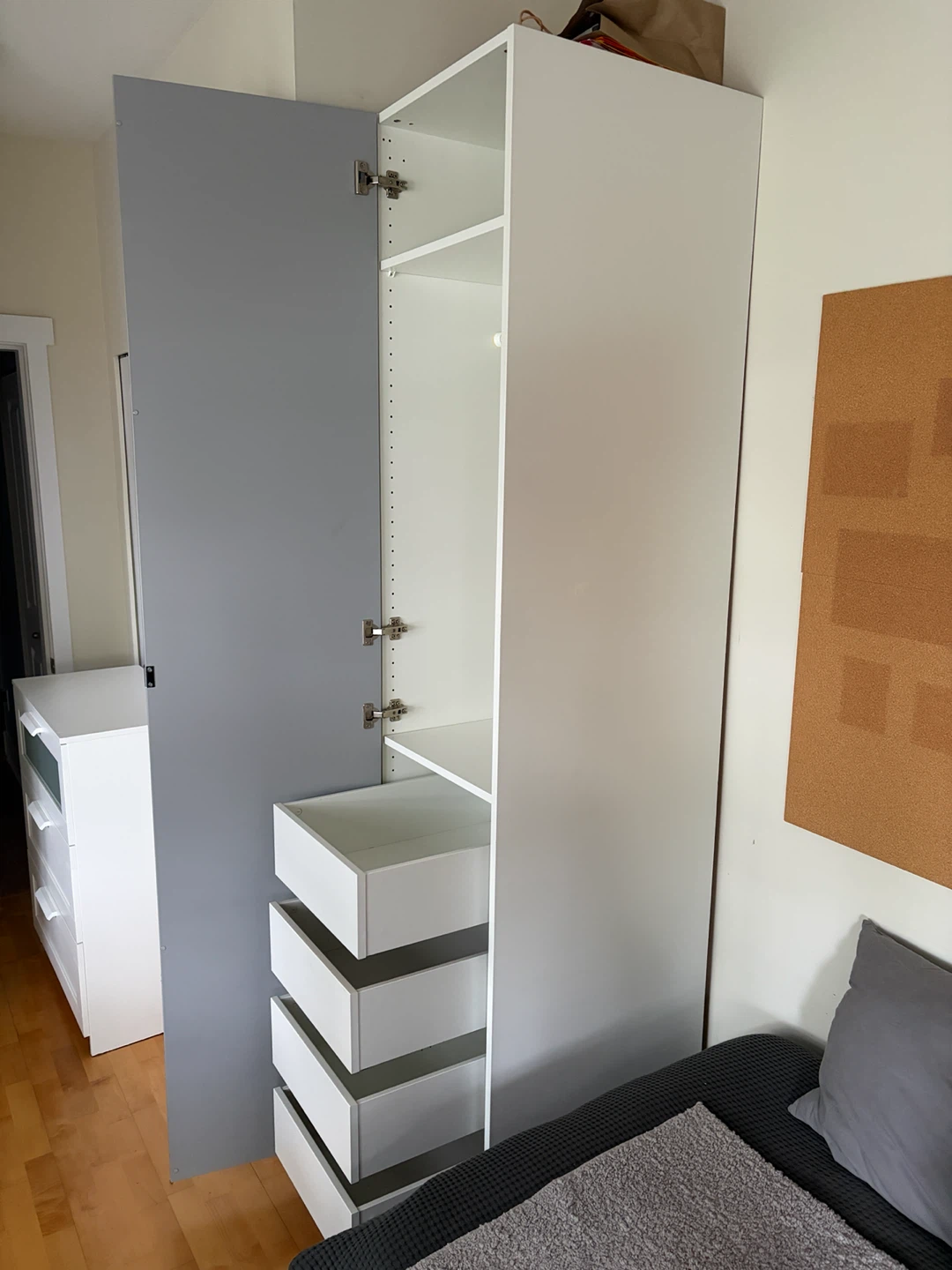 IKEA PAX Wardrobe – 50 cm Wide – Mirror Door + 4 Drawers - photo 3