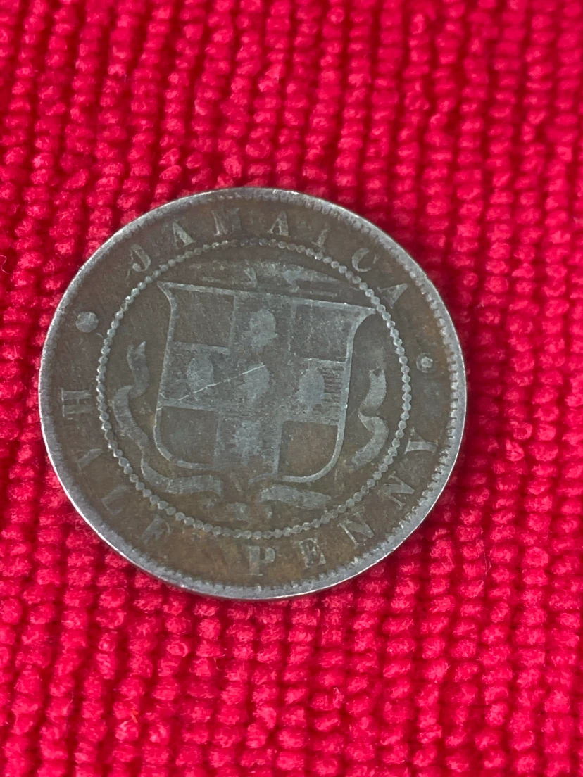 1894 Jamaica Victoria Queen Half Penny Coin - photo 2
