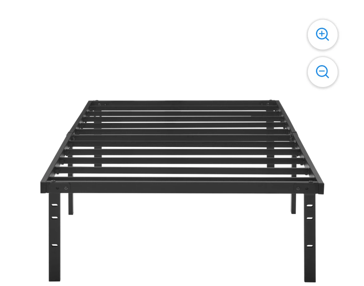 Mainstays Twin Black Metal Bed Frame - photo 2