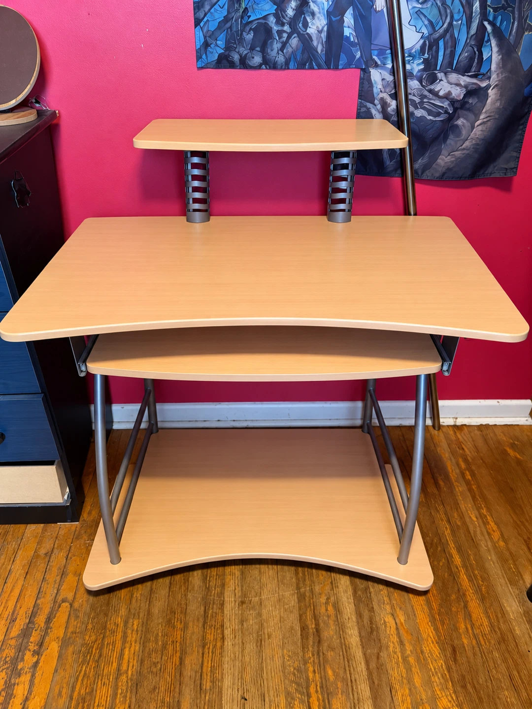 Light Oak Finish Computer Desk