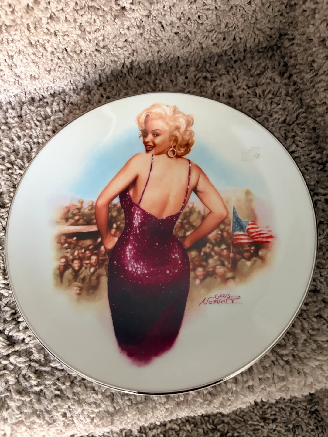 Marilyn Monroe For Our Boys in Korea Collector Plate