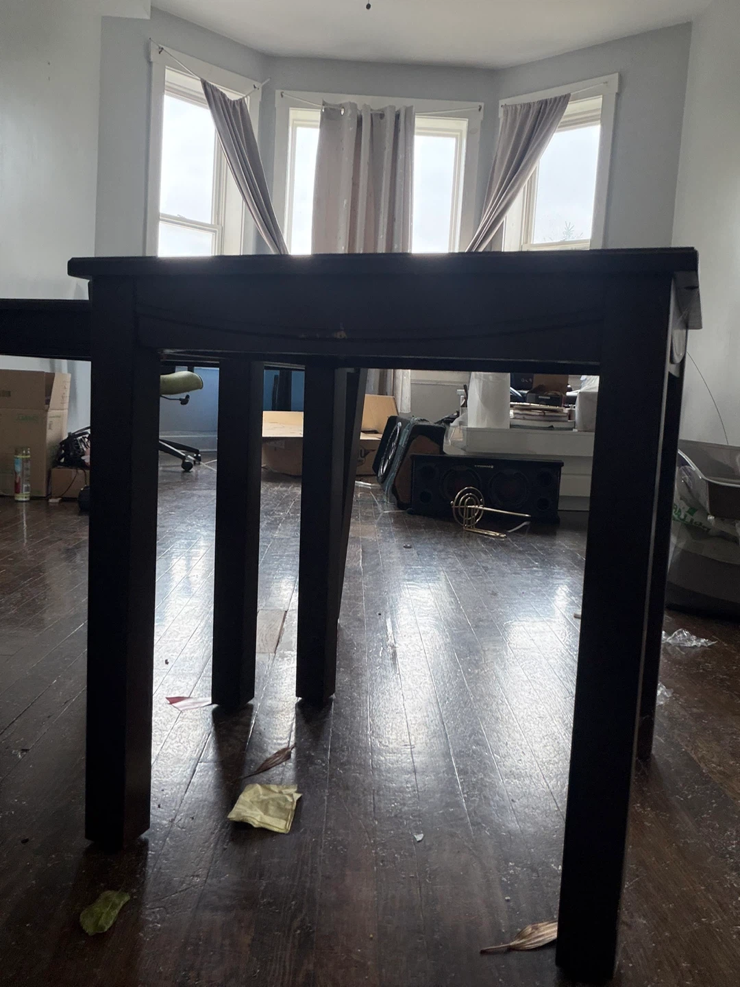 Set of Two Dark Wood Side Tables - photo 4