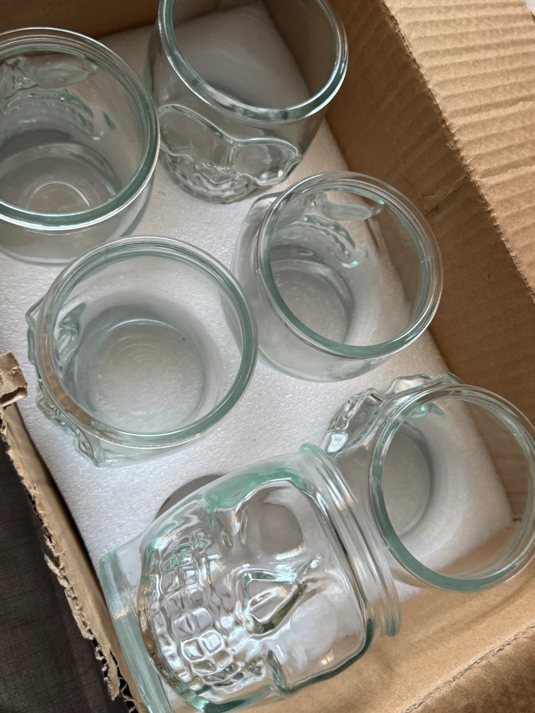 Set of 6 Glass Skull Glasses - photo 2