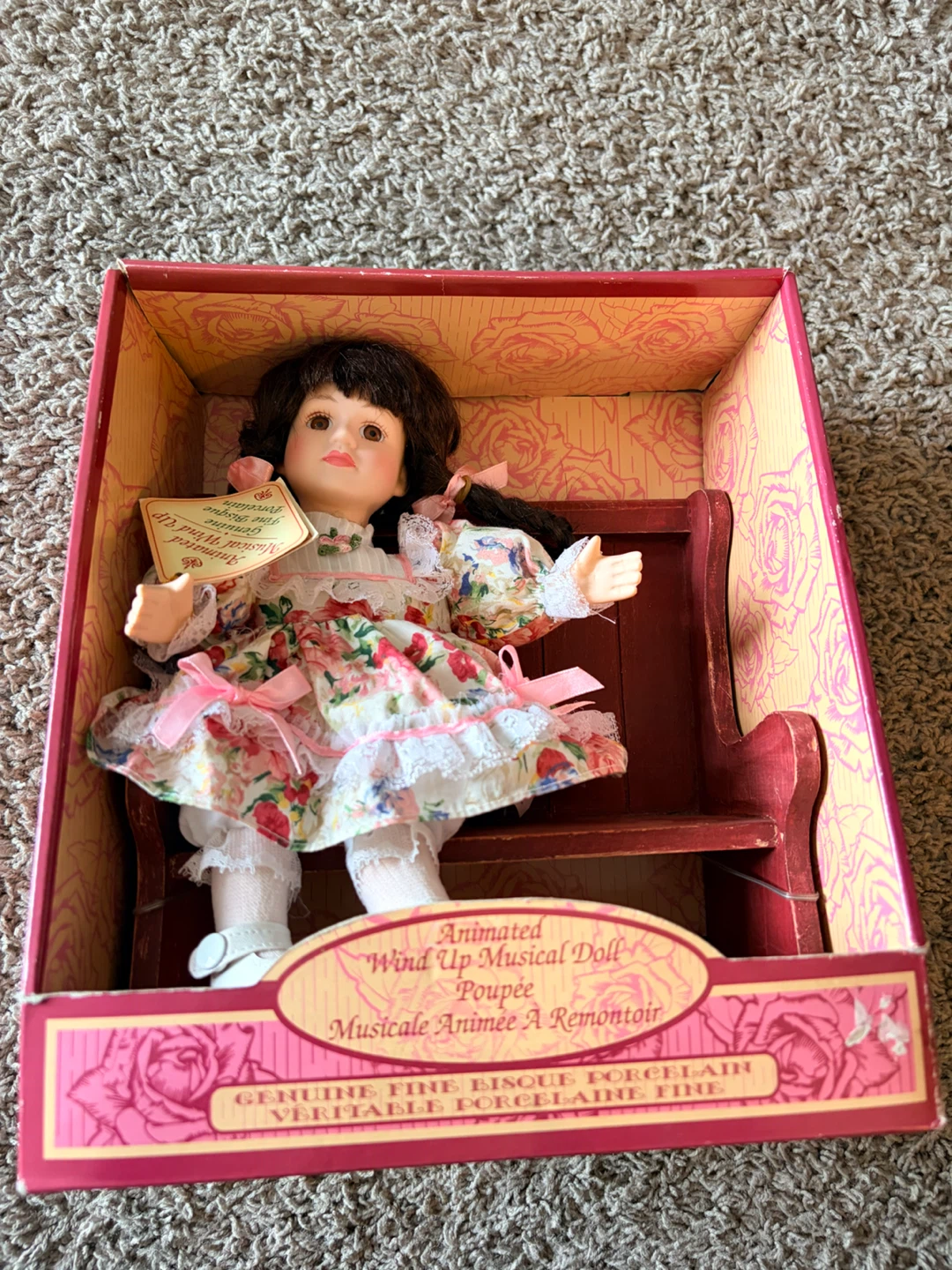 Soft Expressions Animated Wind Up Musical Porcelain Doll