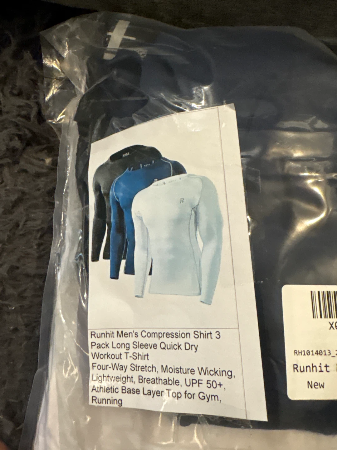 Runhit Men's Compression Long Sleeve 3-Pack