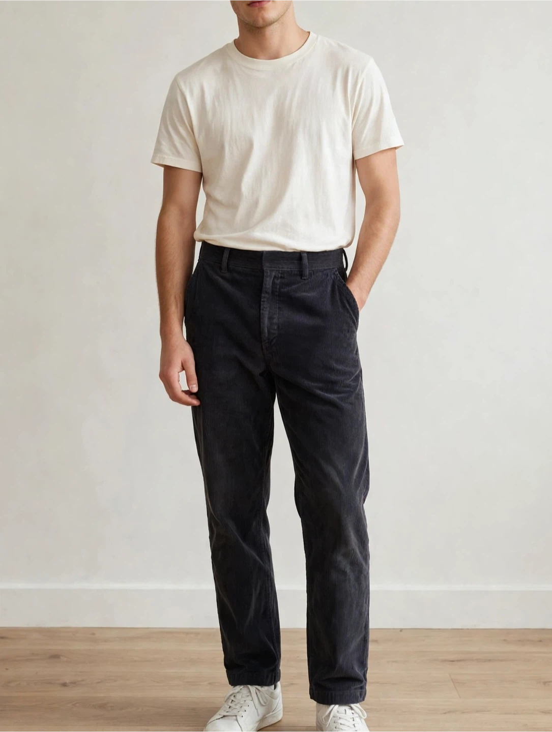 J. Galt Charcoal Corduroy Pants - photo 2