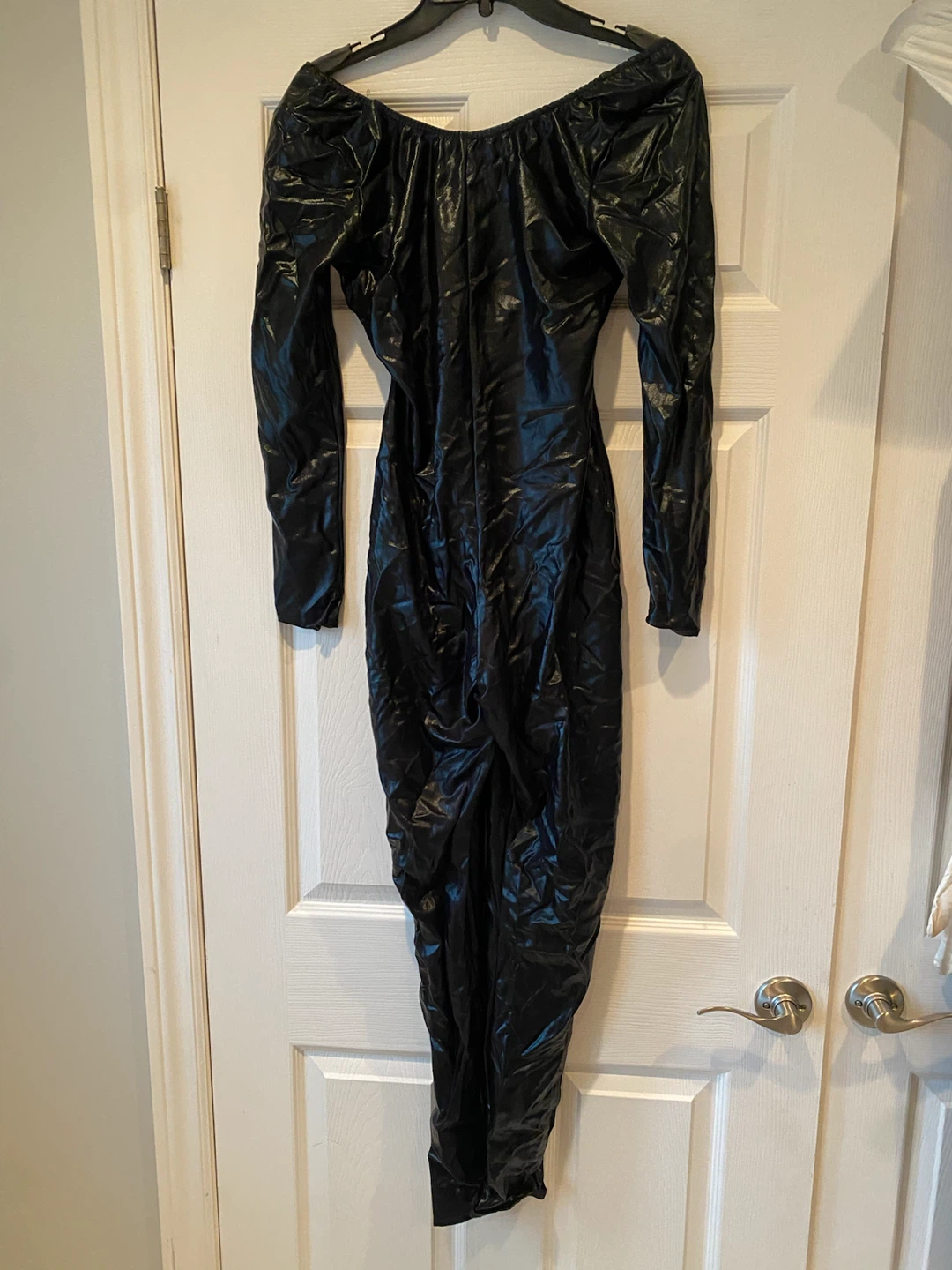 Catwoman Shiny Black Bodysuit Adult Costume - photo 2