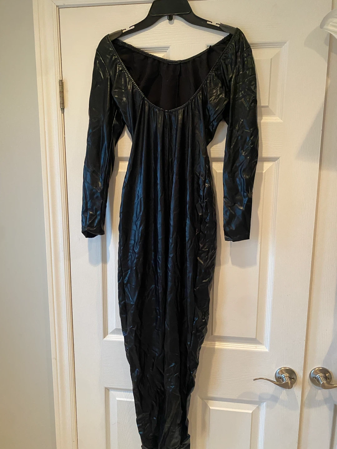 Catwoman Shiny Black Bodysuit Adult Costume - photo 3