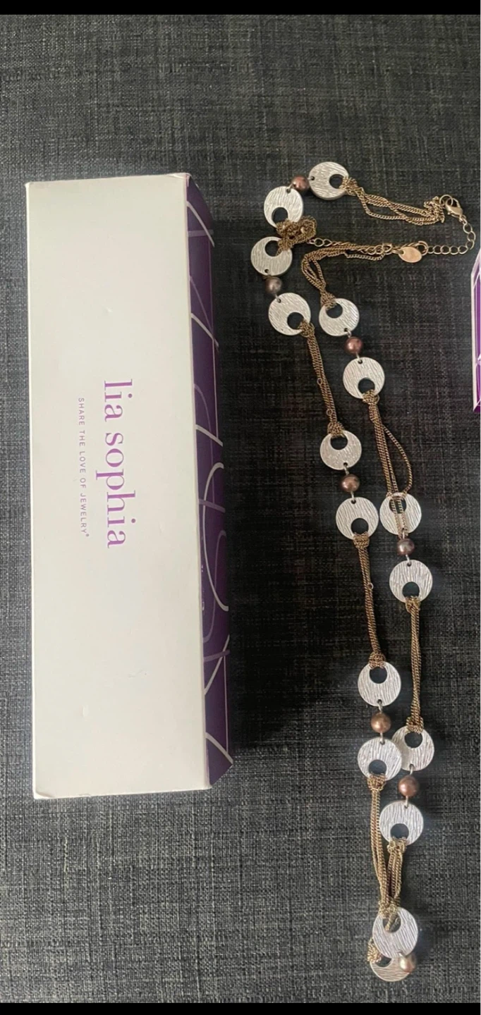 New Lia Sophia Necklace with Box