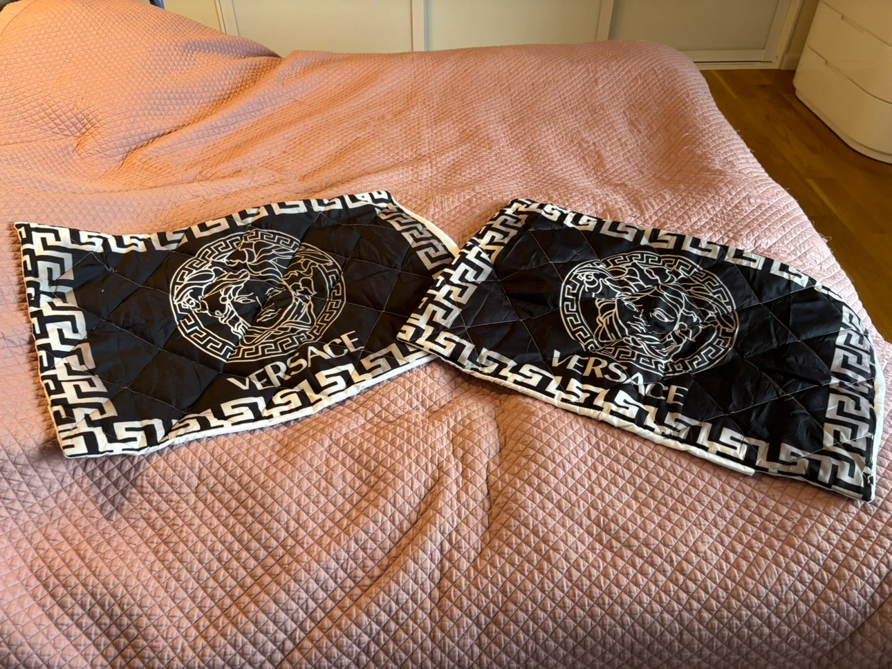 Versace Inspired Quilted Bedspread and Pillow Shams Set - photo 3