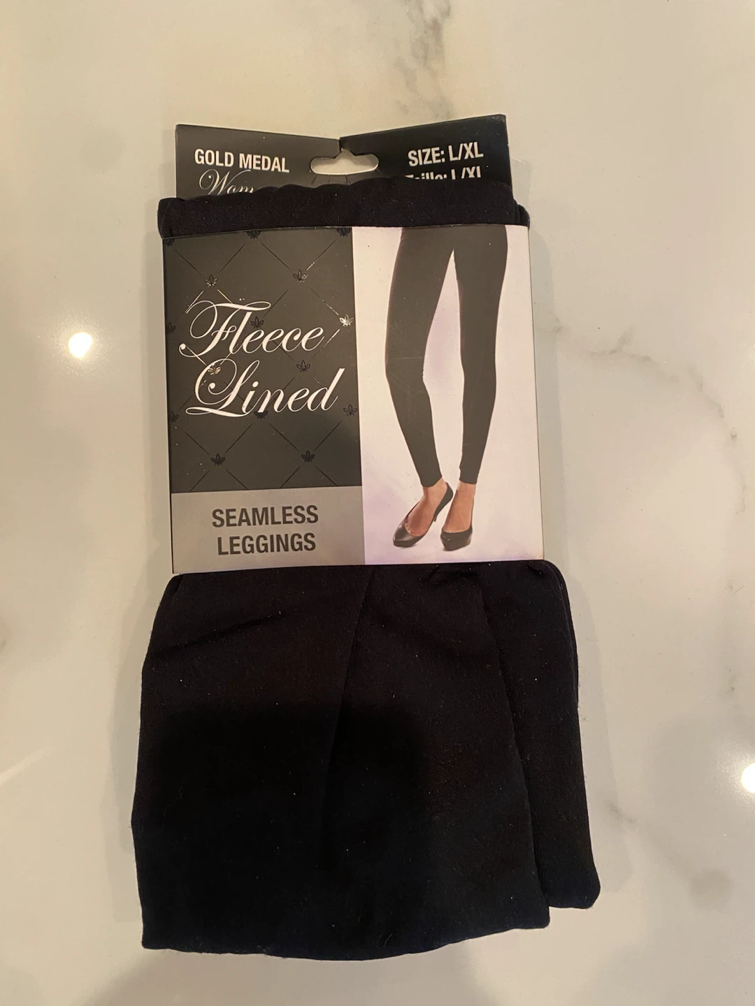 Black Fleece Lined Seamless Leggings