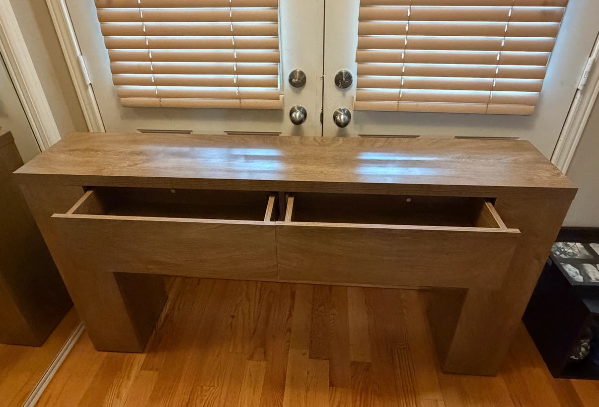 Wood Console Table with Two Drawers “63-Inch” - photo 5