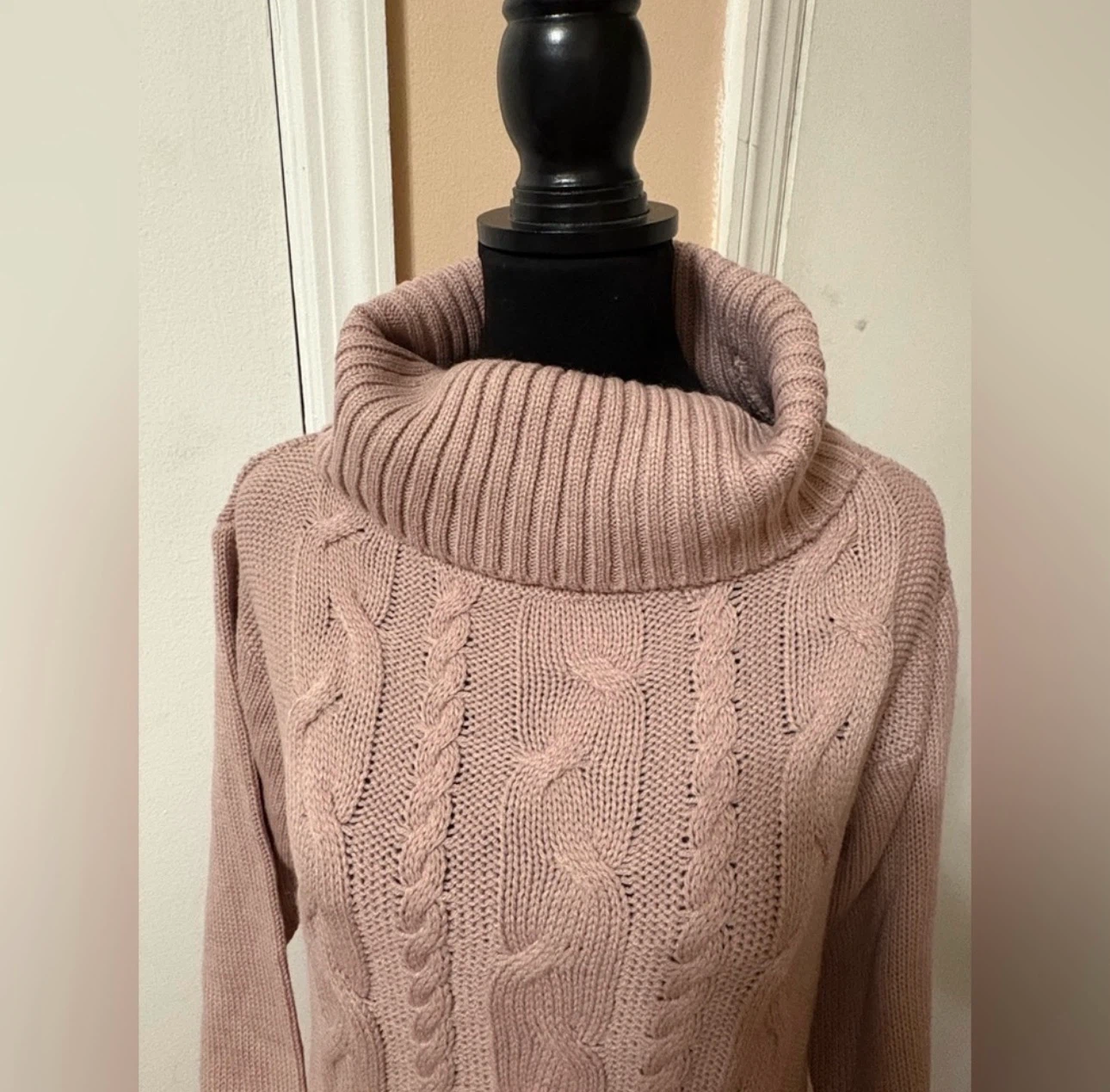 Robert Louis Cable Knit Sweater Dress Pink - photo 3