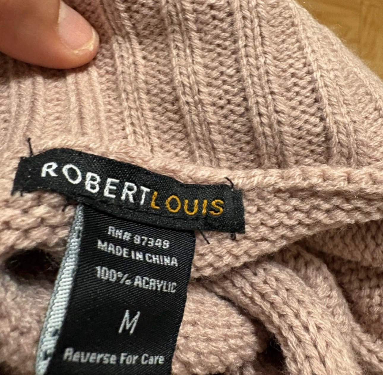 Robert Louis Cable Knit Sweater Dress Pink - photo 5