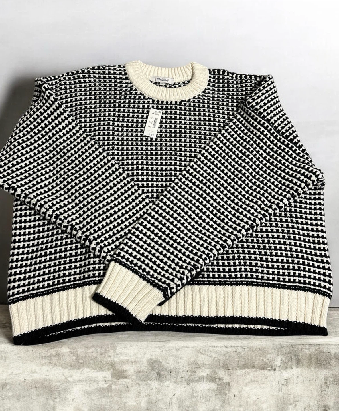 Madewell Black and White Knit Sweater - photo 2