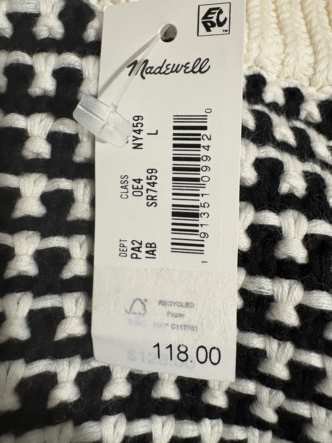 Madewell Black and White Knit Sweater - photo 4