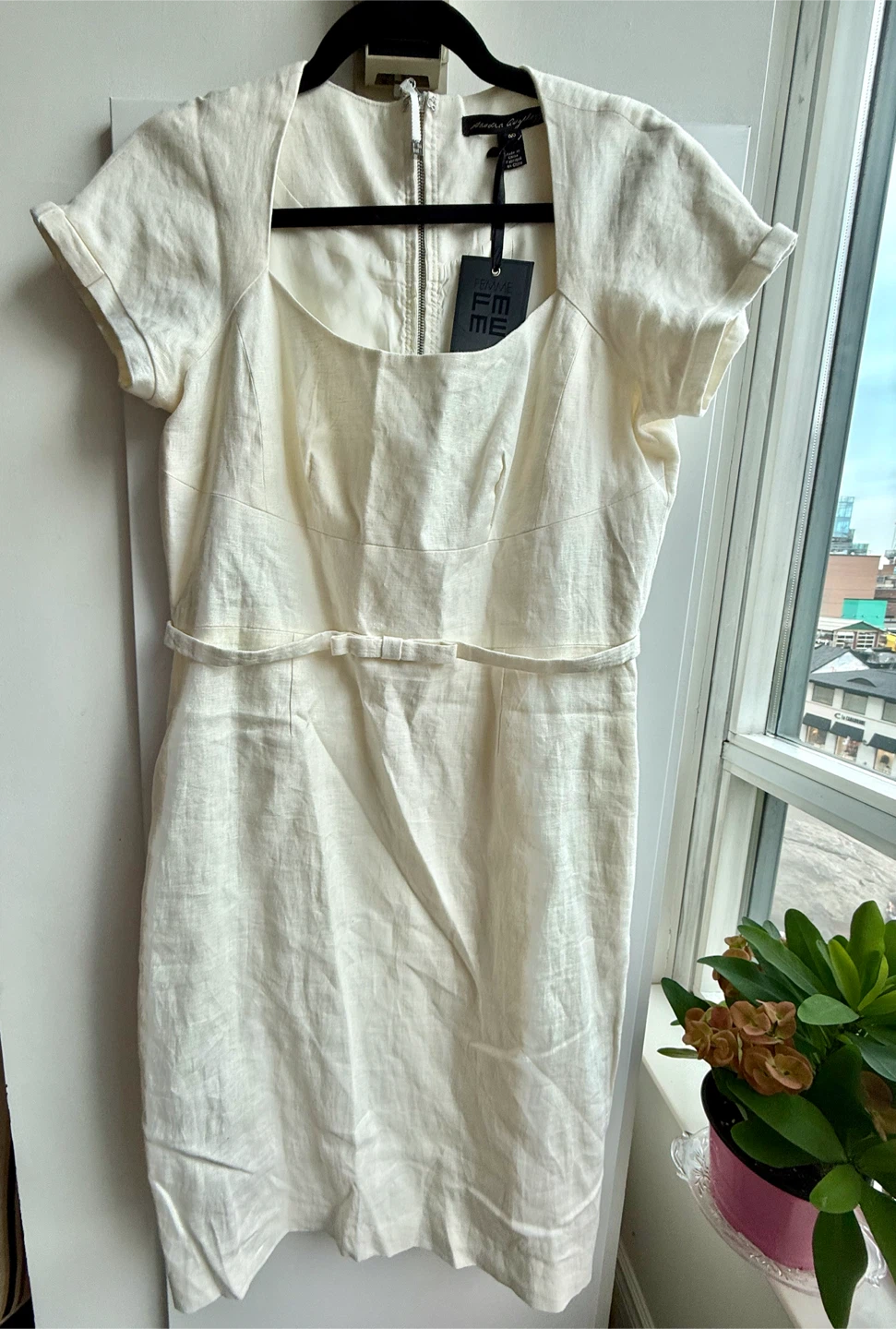 Sandra Angelozzi Off-White Linen Dress