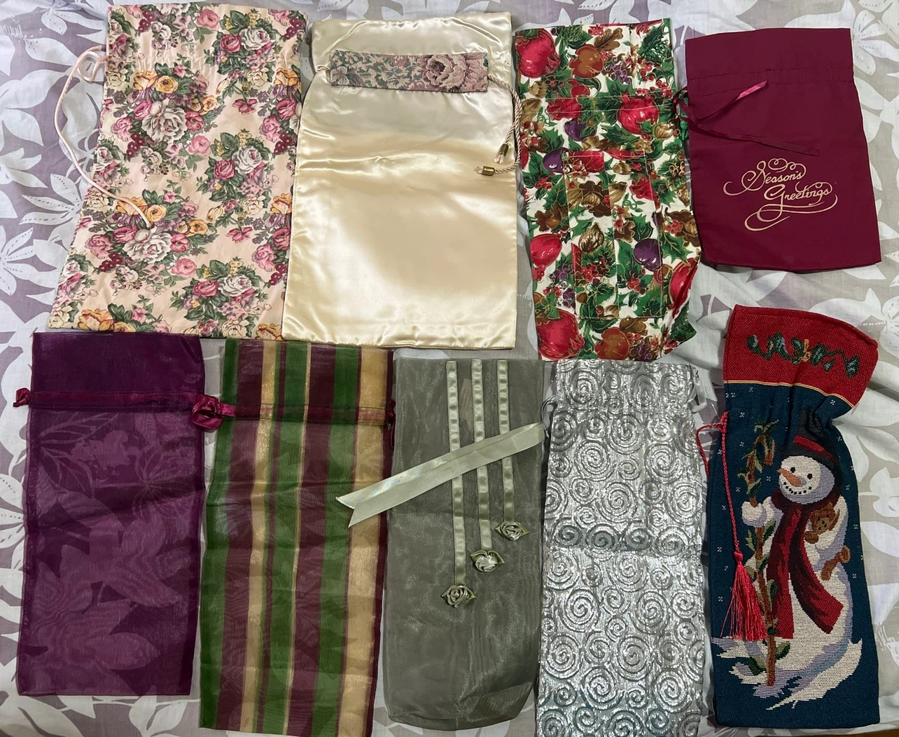 Set of 9 Assorted Decorative Gift Bags-price of Each
