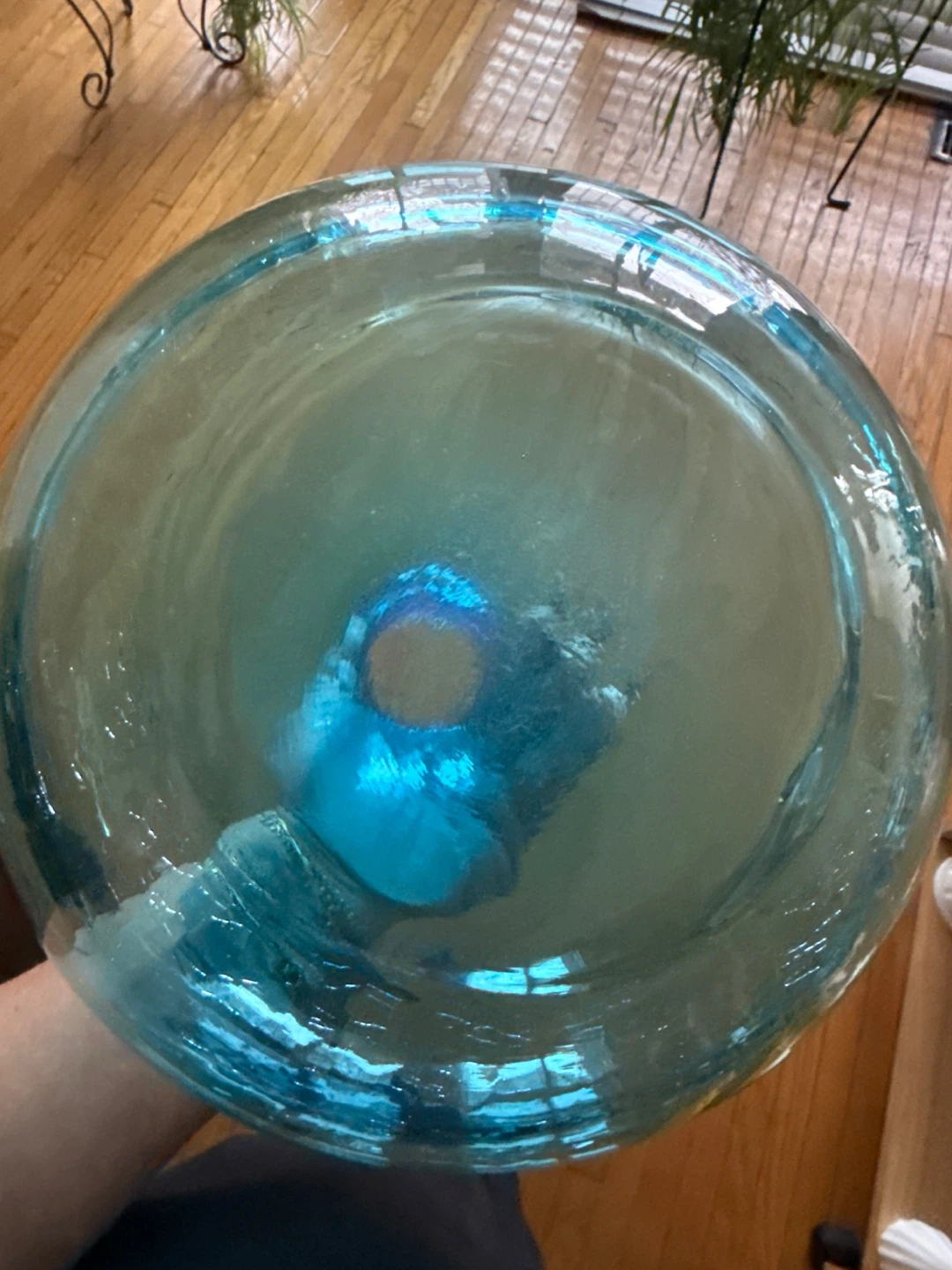 Large Blue Glass Vase - photo 2