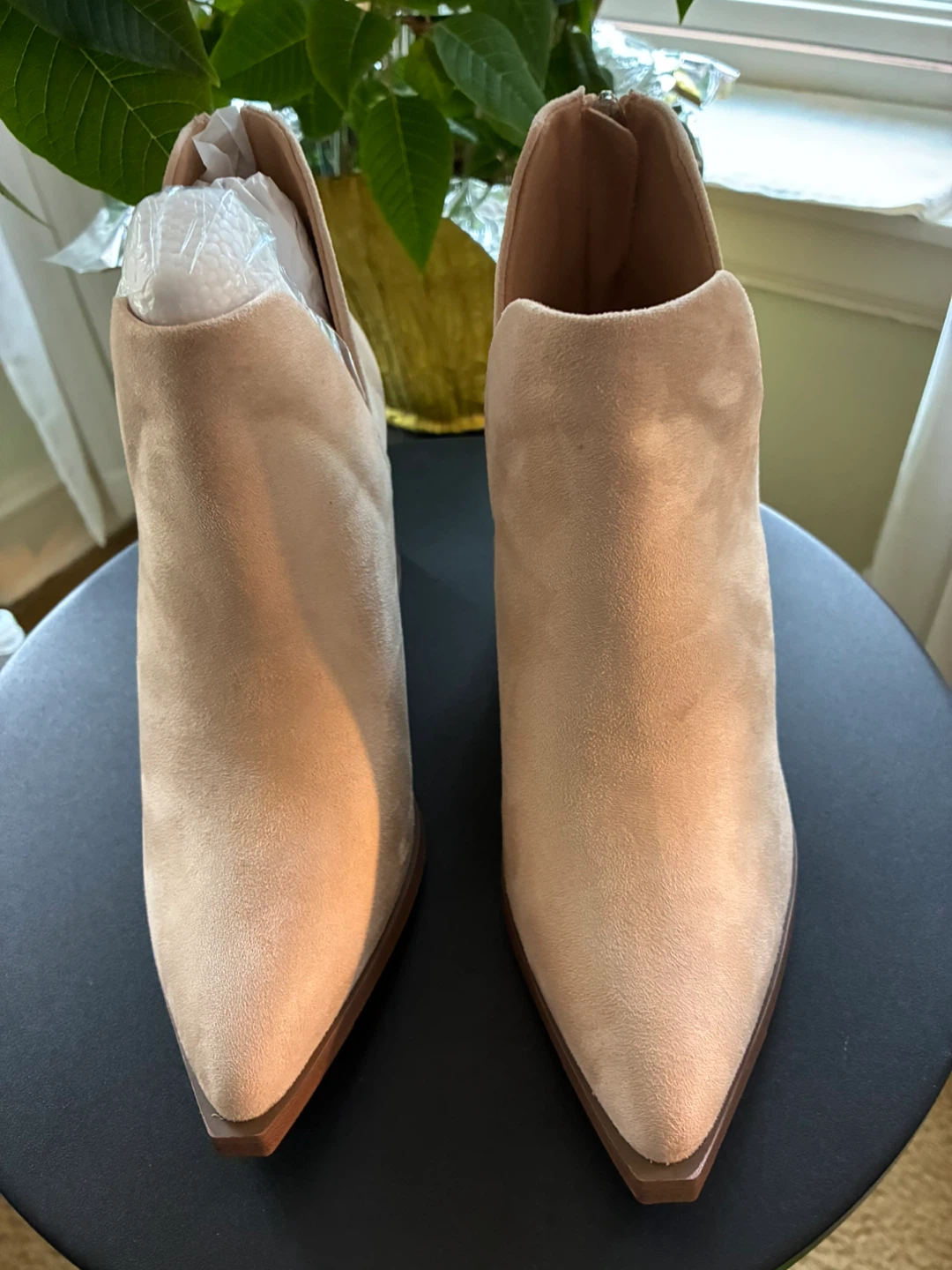 Beige Suede Ankle Boots - photo 2