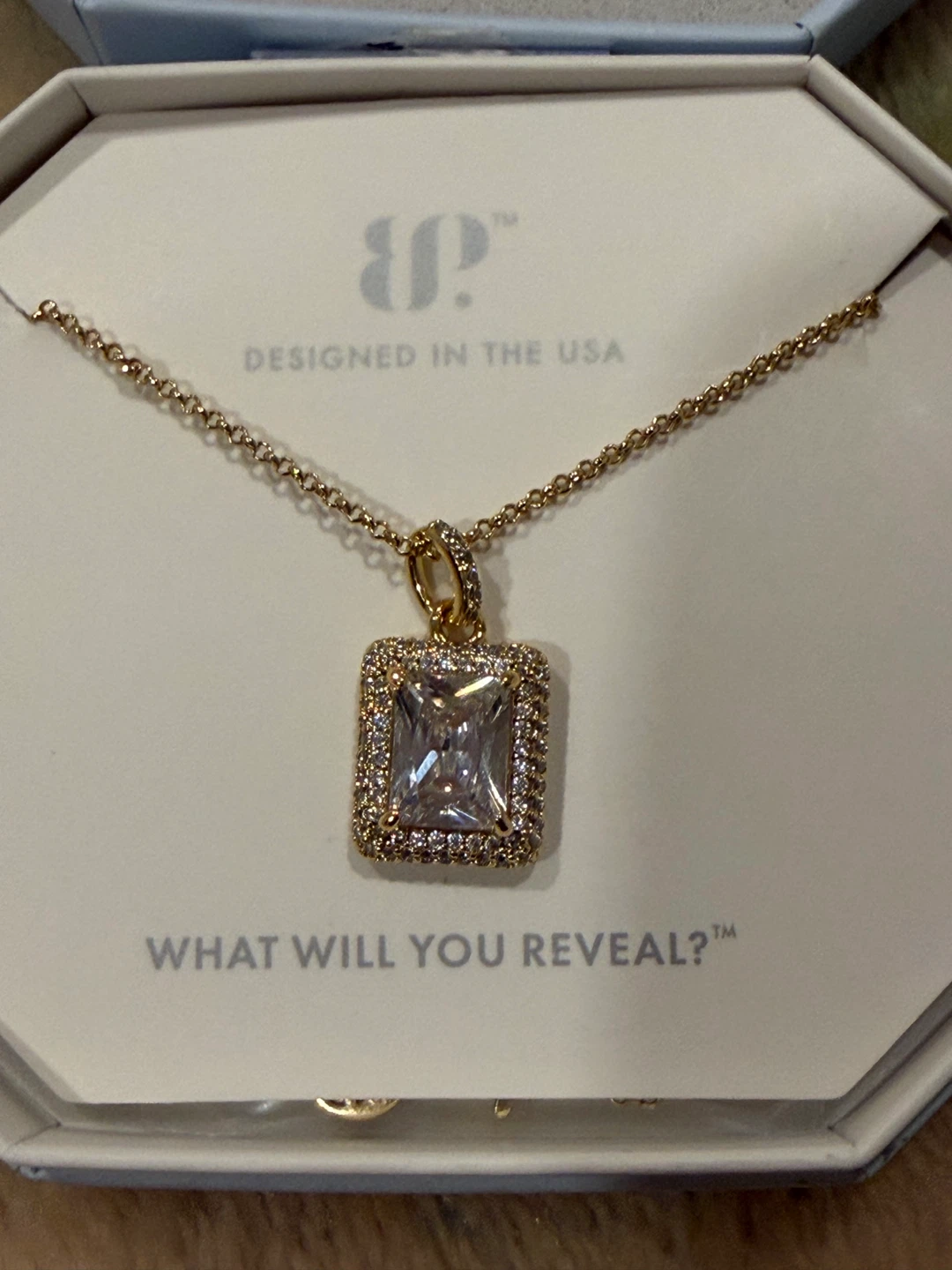 Bomb Party Delighted in Sparkle Gold-Plated Necklace