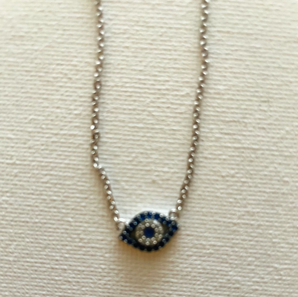Sterling Silver Evil Eye Choker Necklace