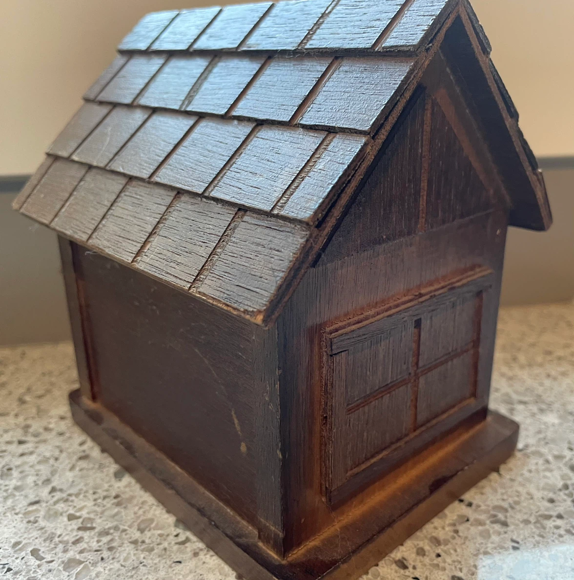 Wooden house coaster set - photo 2