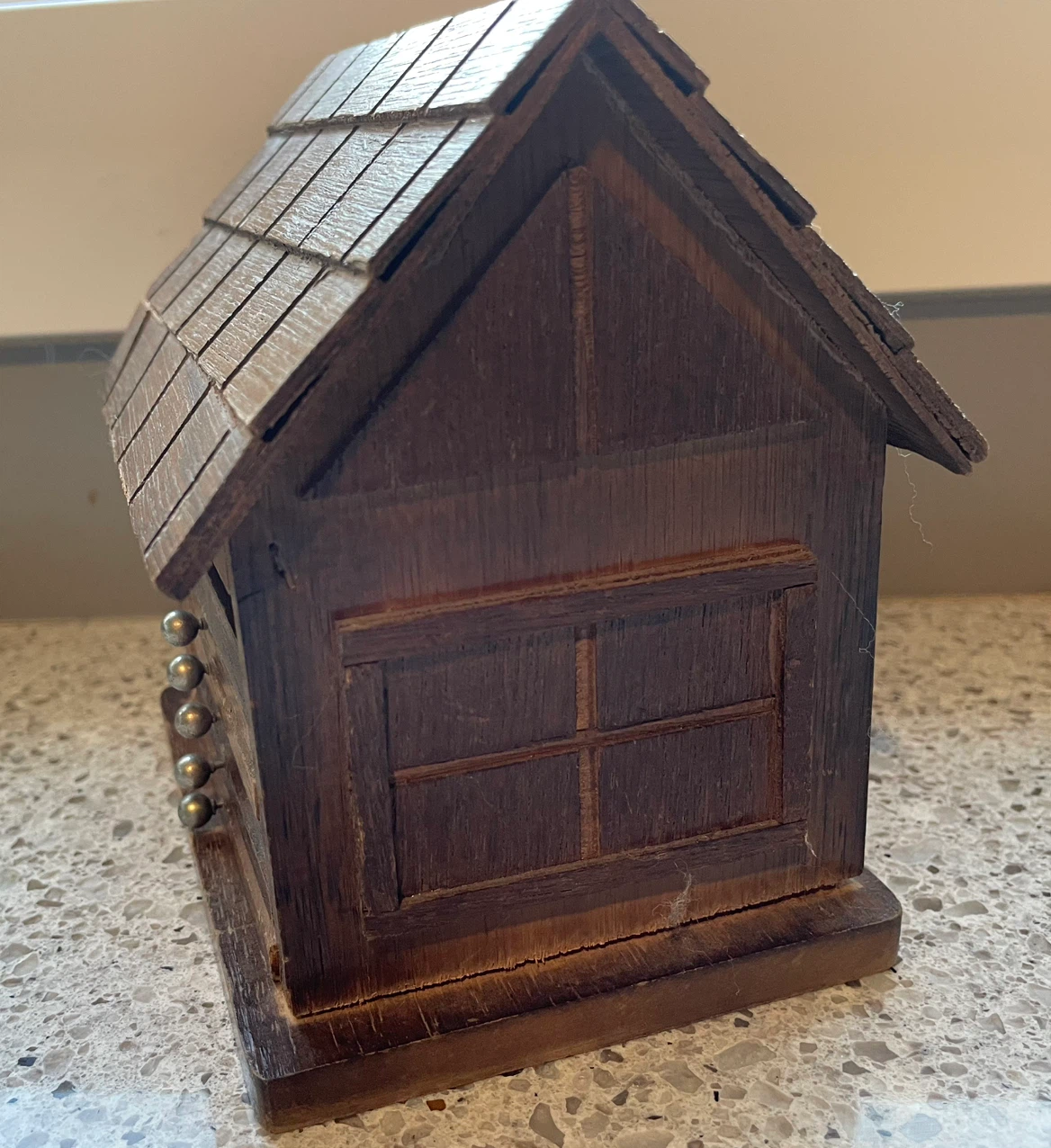 Wooden house coaster set - photo 3