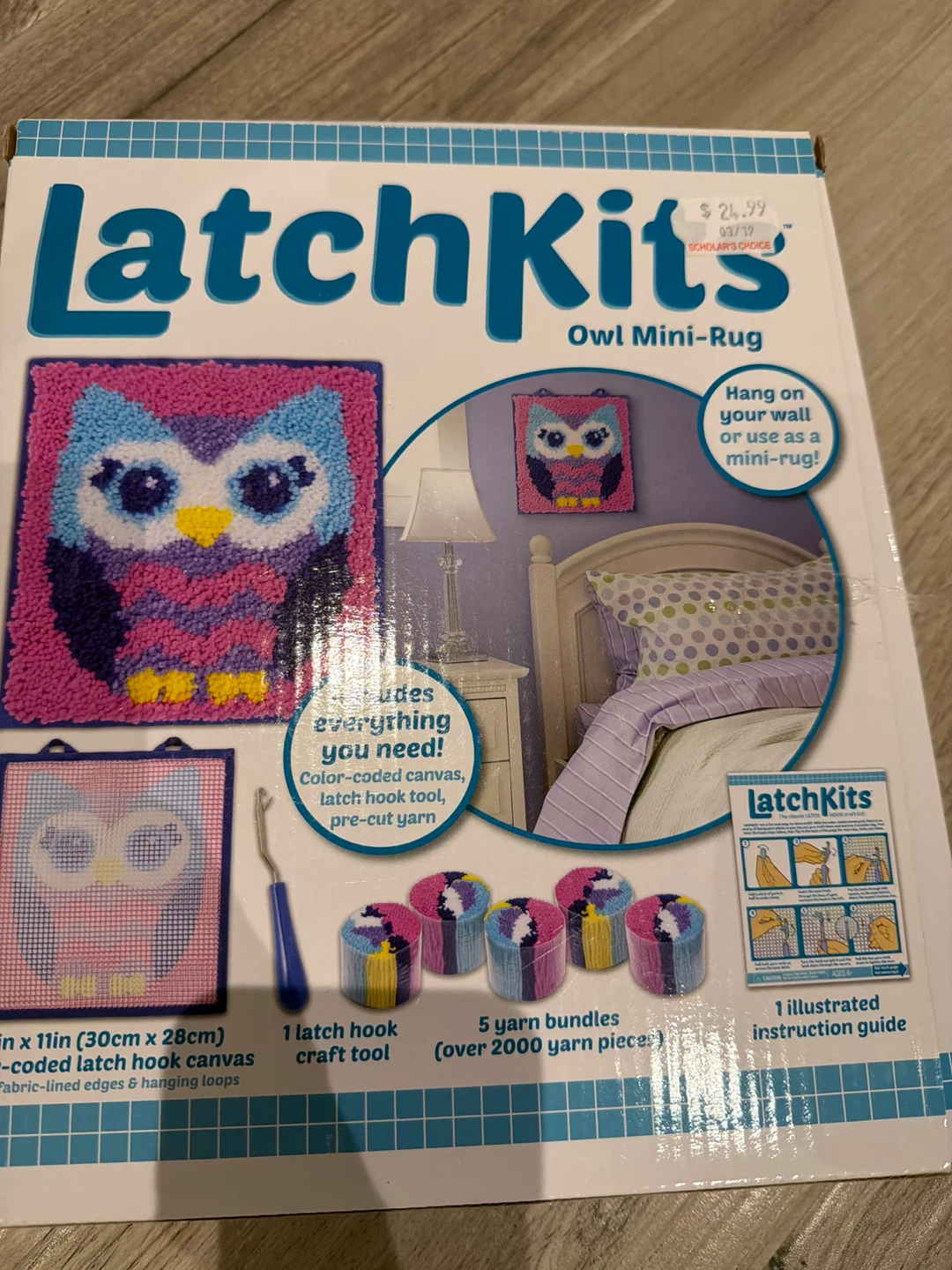 LatchKits Owl Mini-Rug Craft Kit - photo 2