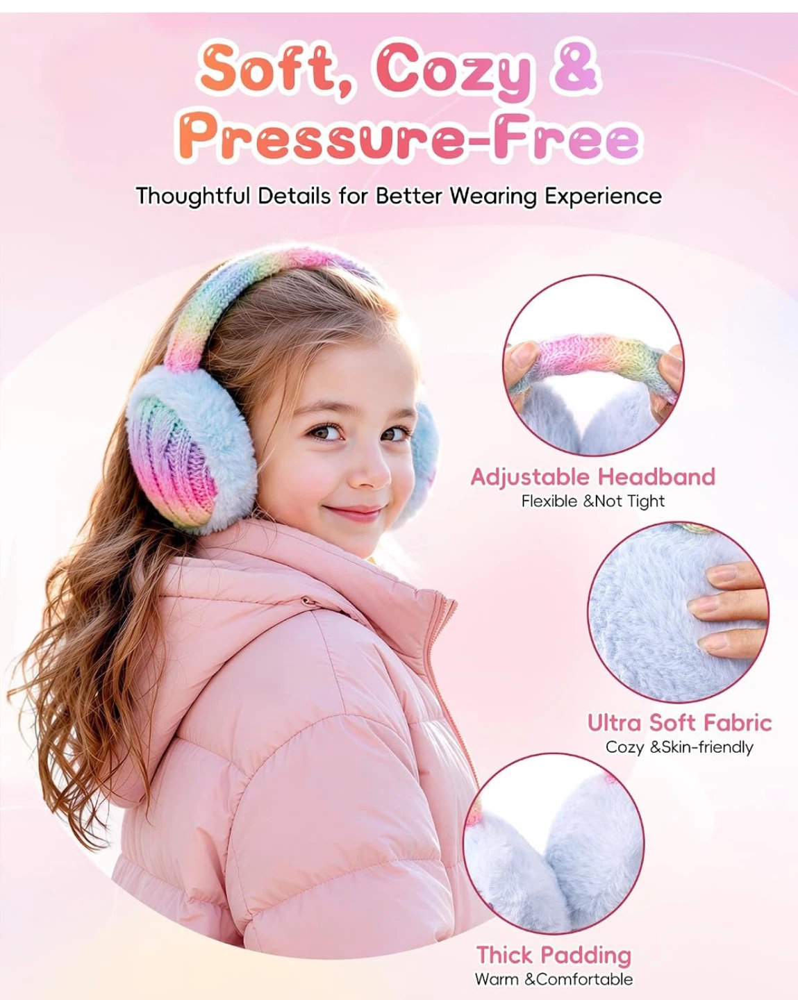 Kids Tie-Dye Foldable Earmuffs - photo 3