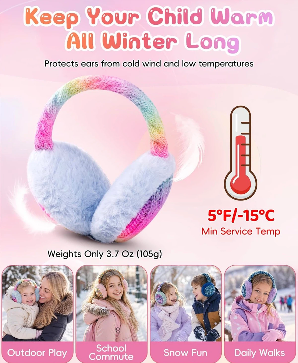 Kids Tie-Dye Foldable Earmuffs - photo 4