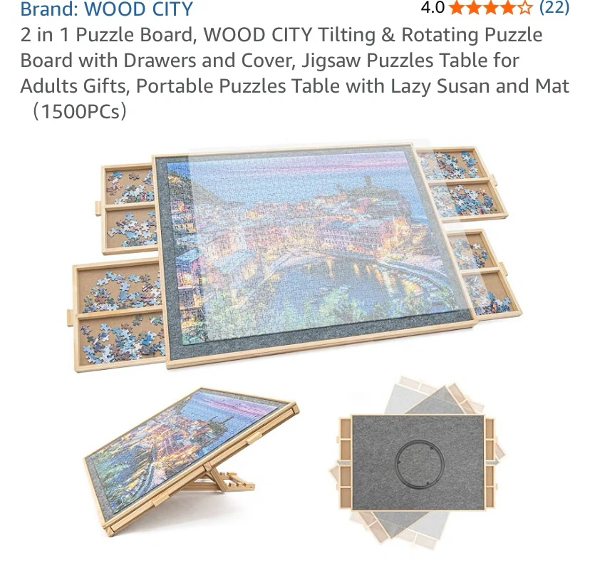 New Wooden Tilting & Rotating Puzzle Board with Drawers