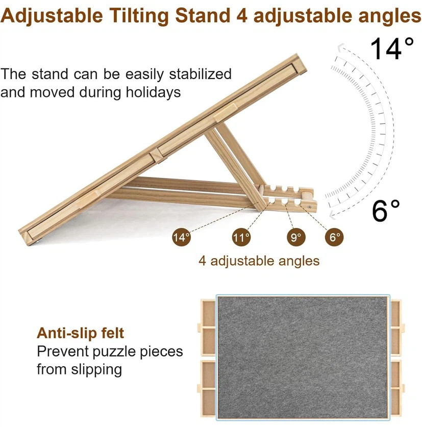 New Wooden Tilting & Rotating Puzzle Board with Drawers - photo 3