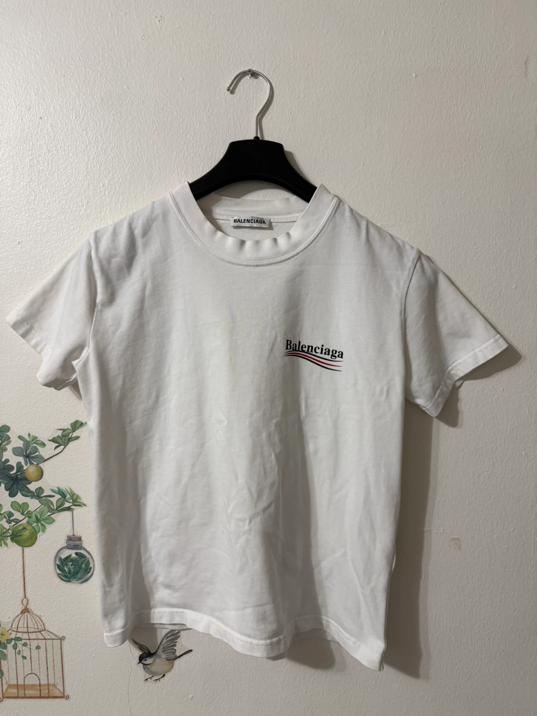 Balenciaga White Graphic Logo T-Shirt