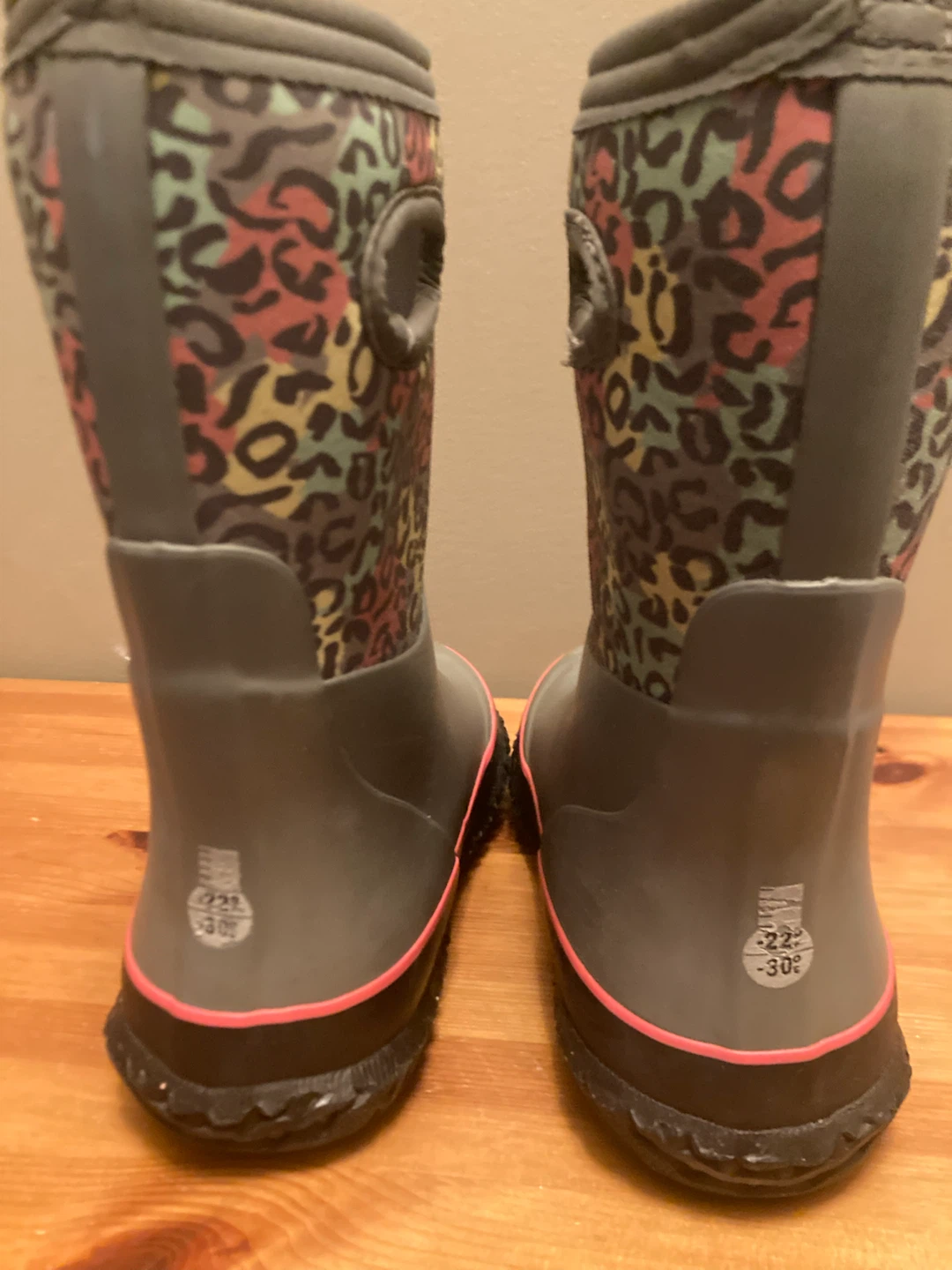 Bogs Youth Grasp Leopard Boots Size 3