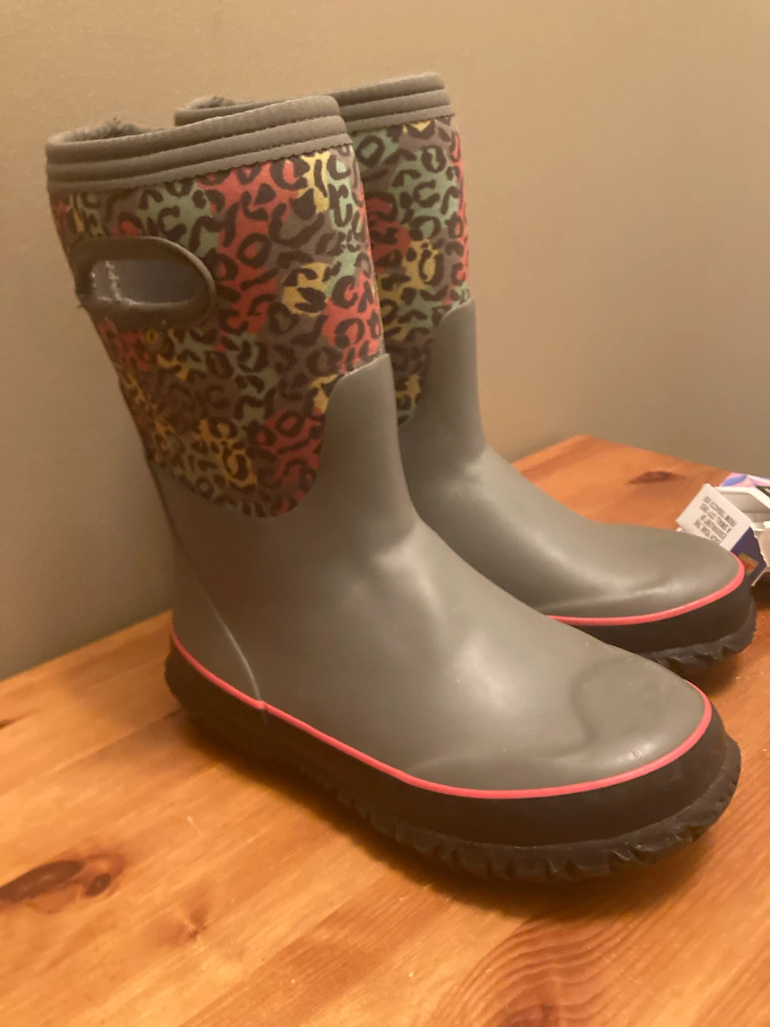 Bogs Youth Grasp Leopard Boots Size 3 - photo 3