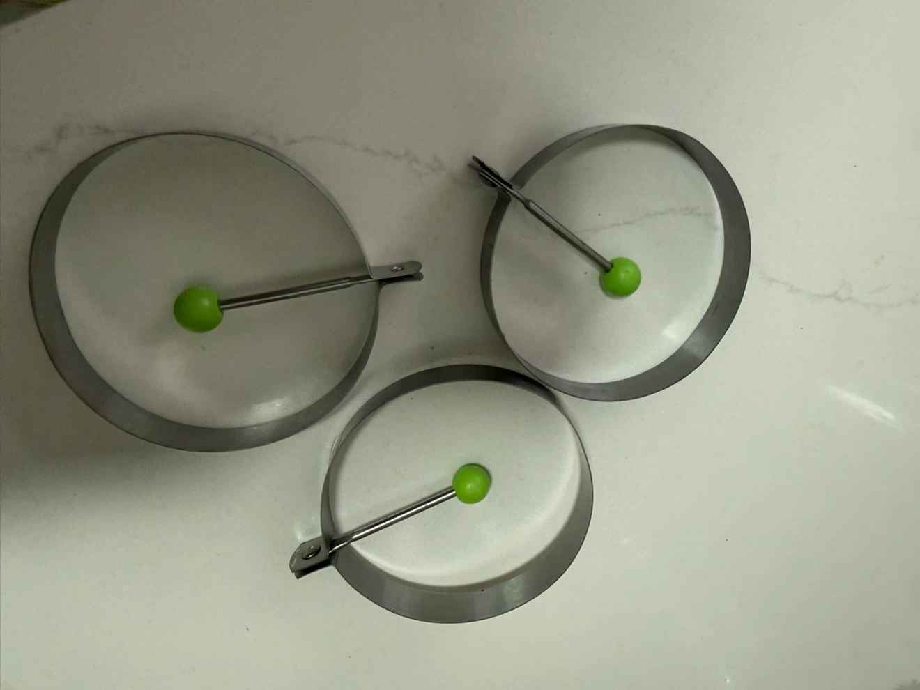 Set of 3 Stainless Steel Egg Rings