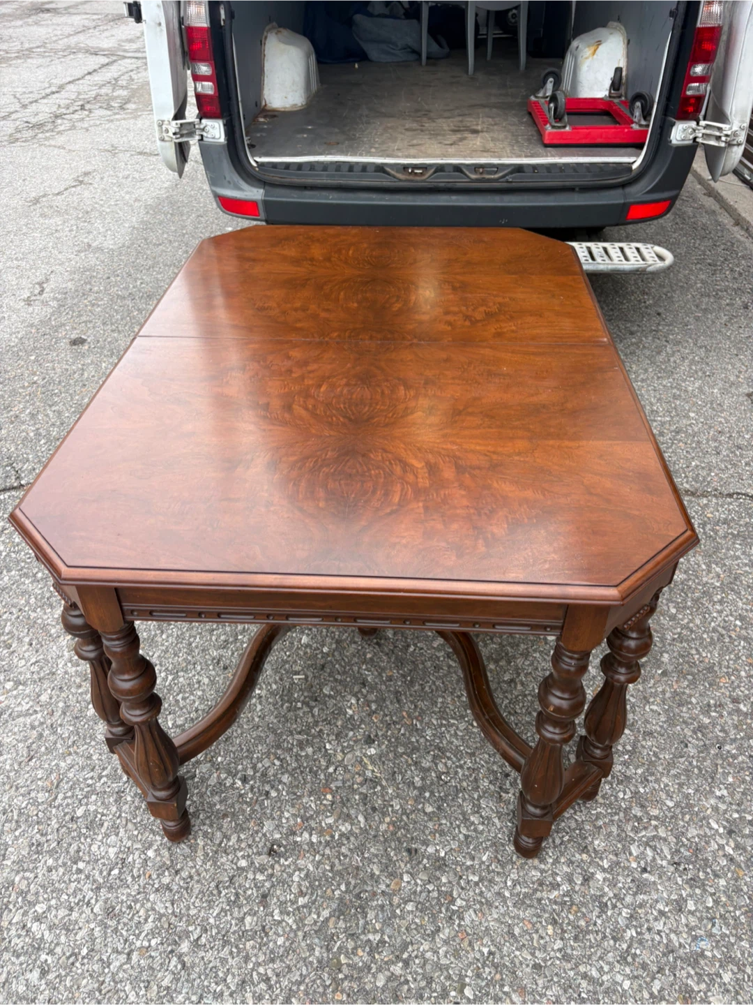 Free delivery used Vintage Walnut Dining Table