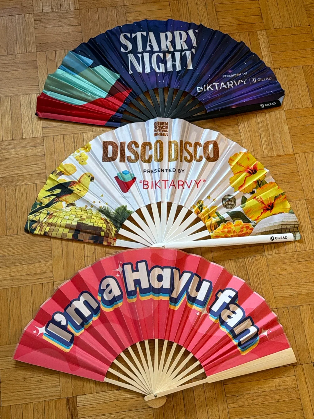 Set of 3 Promotional Hand Fans