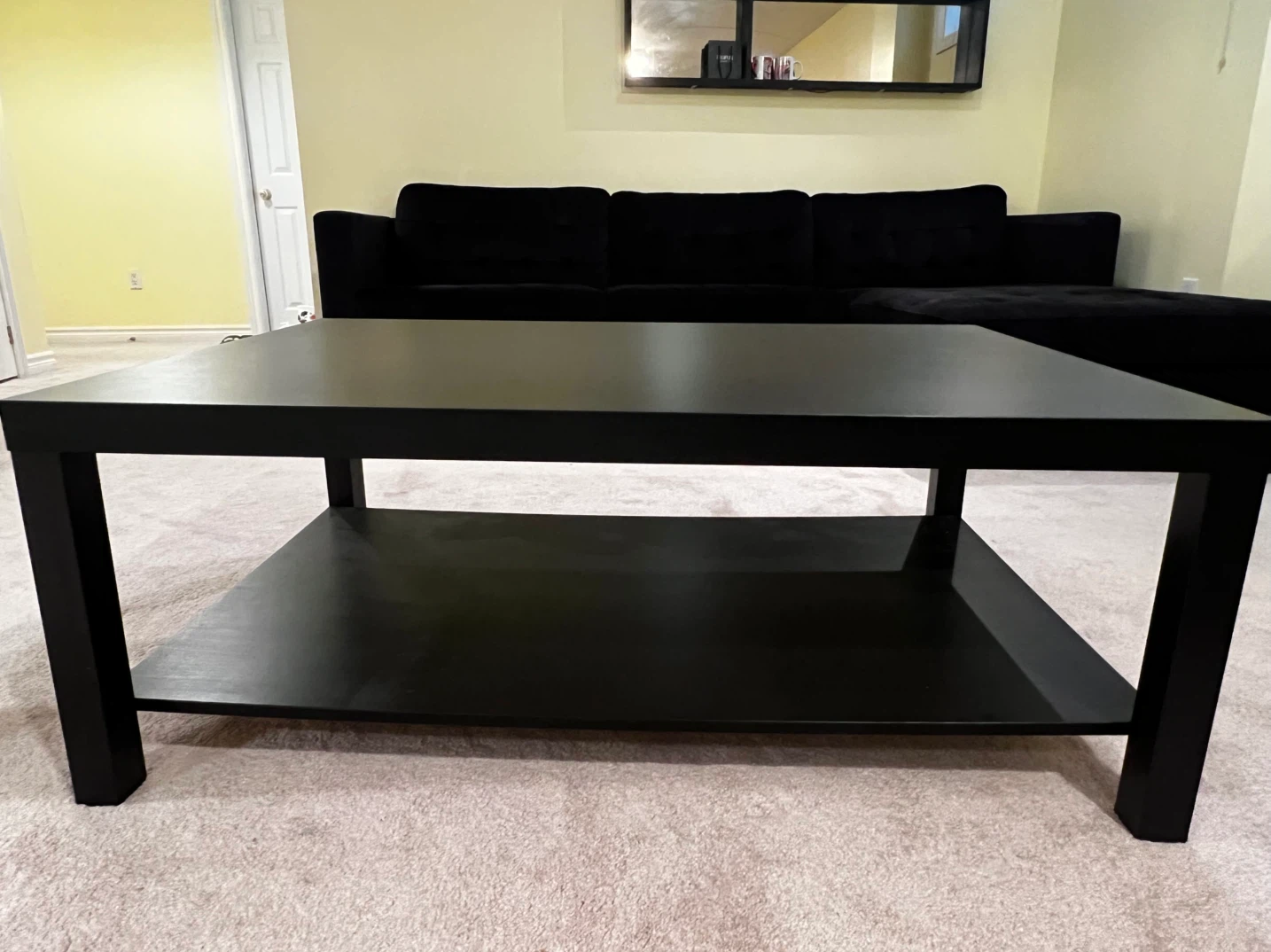 Black Sectional Sofa and Coffee Table Set - photo 3