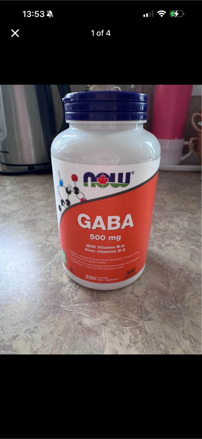NOW Foods GABA 500 mg dietary supplements, New